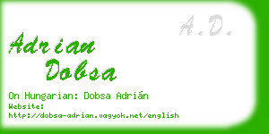 adrian dobsa business card